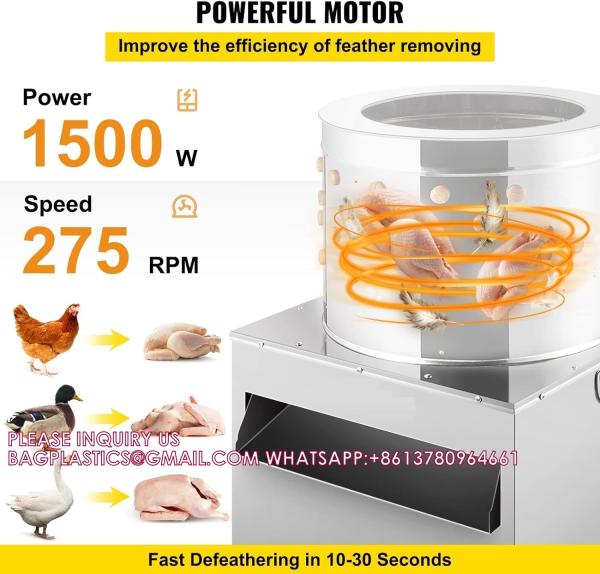 Quality Chicken Plucker De-Feather Machine Commercial Poultry Duck Goose Plucker Feather for sale