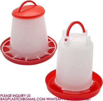 China Plastic Poultry Feeder Pan Bucket Water Drinker Farm Equipment Auto 10kg Chicken Feeder for sale