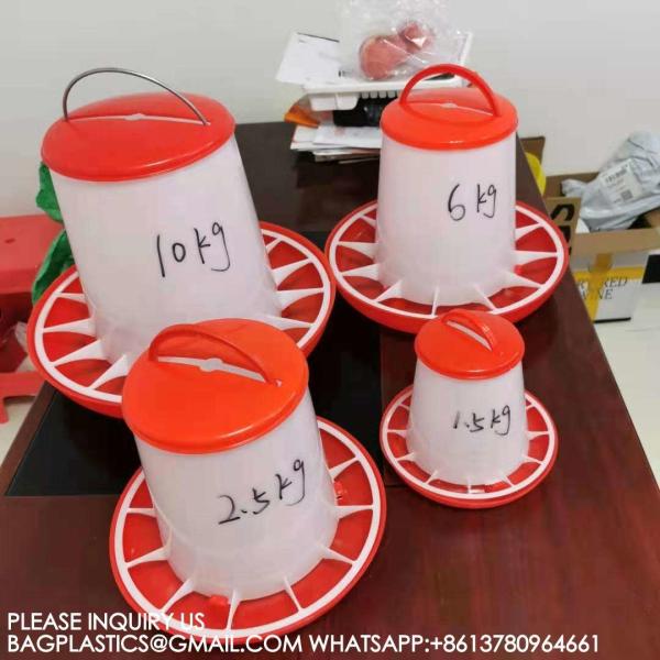 Quality Plastic Poultry Feeder Pan Bucket Water Drinker Farm Equipment Auto 10kg Chicken for sale