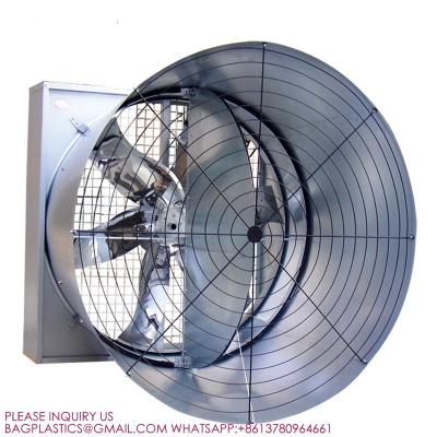 China Metal Poultry Ventilation System, Wall Exhaust Fans With Louvers , 24 Inch Exhaust Fan With Shutters for sale