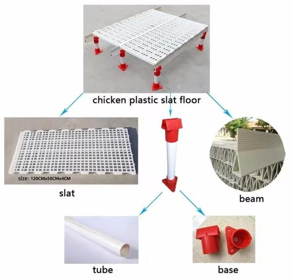 Quality Chicken Plastic Slat Floor Poultry Farm Slatted Flooring Green color 40*27cm Rabbit Slat Floor for sale