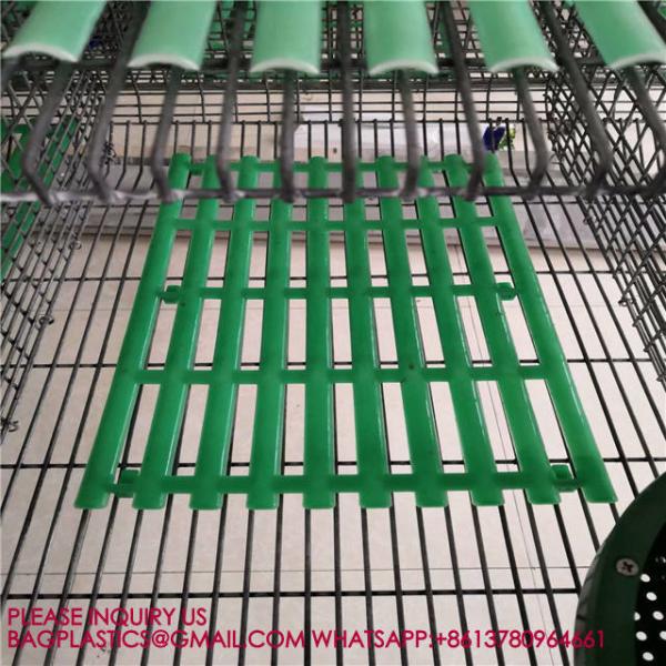 Quality Green Color 40*27cm Rabbit Slat Floor Chicken Plastic Slat Floor Poultry Farm for sale