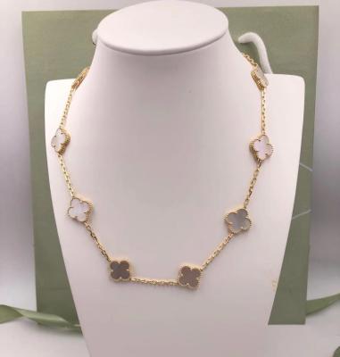 China Van Cleef Arpels Alhambra 18K Gold Necklace for sale