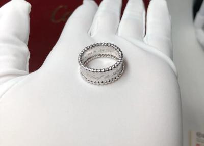 China Anillos de compromiso minimalistas modificados para requisitos particulares de la banda del oro blanco para la boda en venta