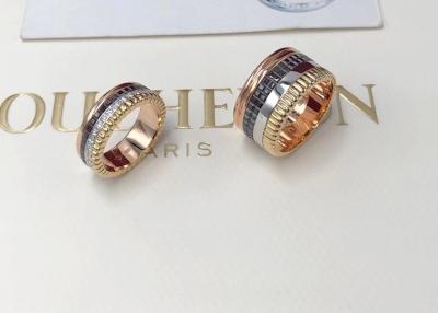 China EU US Size Classic Quatre 0.7cm Width 18K Gold Engagement Ring  Black for sale