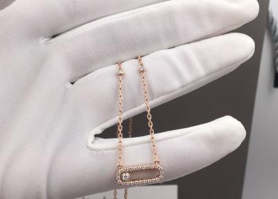 Chine la selle 18K à la mode forment la jeune fille de Rose Gold Pendant Necklace For à vendre