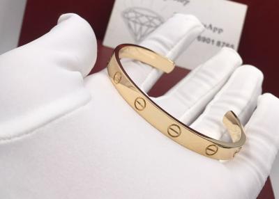 China Nenhum bracelete minimalista elegante do ouro 18K de pedra preciosa para o presente à venda