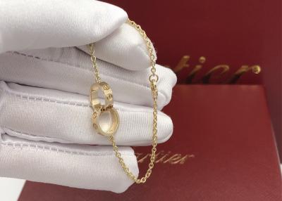 China Pulsera modificada para requisitos particulares hecha a mano del oro amarillo del tamaño 18k para las señoras en venta