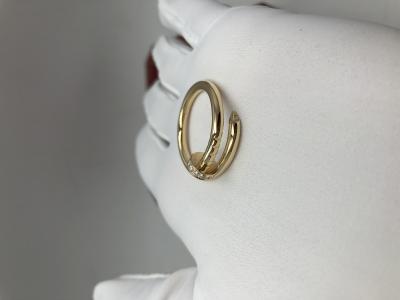 Китай 0,13 обручального кольца золота карата диамантов 18 каратов гениальных отрезанных отсутствие драгоценной камня продается