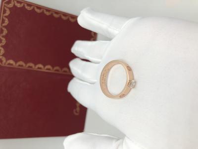Chine 0,3 bagues de fiançailles d'or coupées brillantes du diamant 18K de carats, anneau de solitaire d'amour à vendre