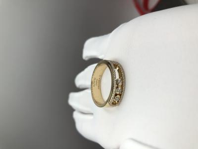 Китай США определяют размер 6 половинное пустое памятное двигая кольцо с бриллиантом, золото кольца Messika продается