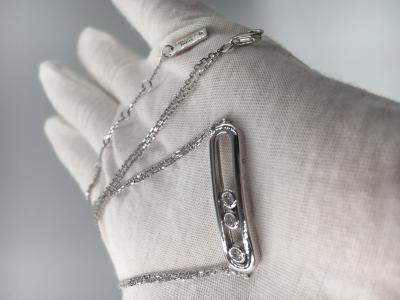 Китай Классический полный диамант аттестовал бриллиантовые колье 18K белого золота продается