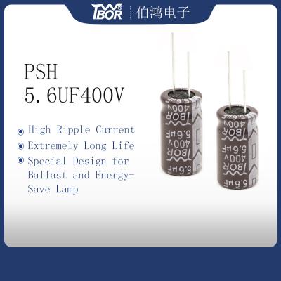 China Temperatura amplia de los condensadores radiales de la ventaja de ISO9001 PSH 5.6uf 400V en venta