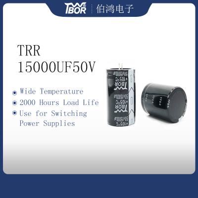 China Black 35X50MM High Voltage Electrolytic Capacitor 15000UF 50V for sale
