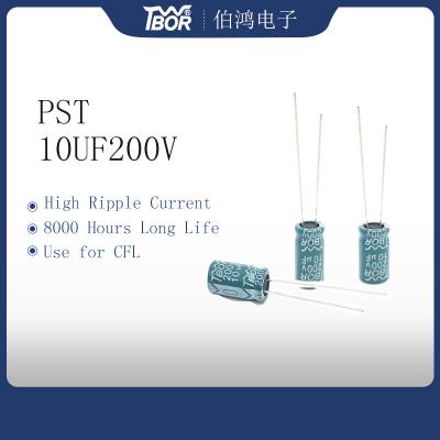 China RoHS Low ESR Electrolytic Capacitors 8X16MM 10UF 200V Capacitor for sale