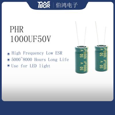 China High Voltag Aluminum Electrolytic Capacitor 1000UF 50V RoHS LED Light for sale