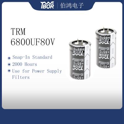 China 2000 Hours 6800UF80V Snap In UPS Capacitor for sale
