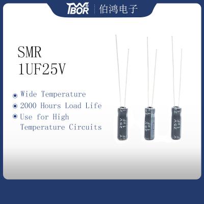China 1UF 25V Radial Electrolytic Capacitor ISO14001 20% Tolerance for sale