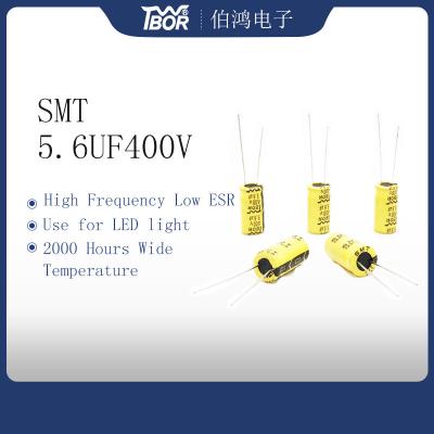中国 高温回路LEDライト コンデンサー5.6UF 400V 10x20mm 販売のため
