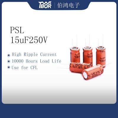 China PSL 100uF 450V Aluminum Electrolytic Capacitor High Voltage For CFL 10000 Hours for sale