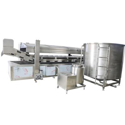 China Automatic Gas Continuous French Fries 500kg/H Industrial Frying Machine for sale