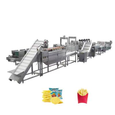 China SUS304 Pommes Frites Chips Production Line 1500kg/H für die Imbiss-Verarbeitung zu verkaufen