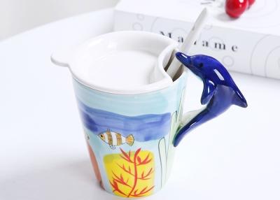 China Dolphin 450CC Handmade 15 Oz 3D Ceramic Mugs for sale