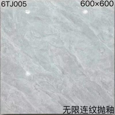 Китай Пол Полированные фарфоровые плитки 600 мм Серое Сверкающее Высокая твердость поверхности продается