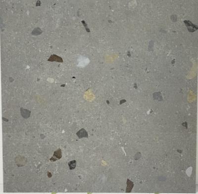 China Polished Terrazzo Porcelain Tile Dark Grey 600 X 600mm Cracking Resistant for sale