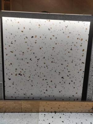 China White Terrazzo Look Ceramic Tile 600x600mm Chemical Resistance for sale