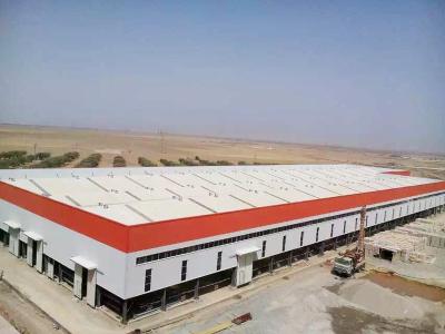 China Anti Corrosion Heat / Thermal Insulation Prefab H-Section Steel Structure Warehouse for sale