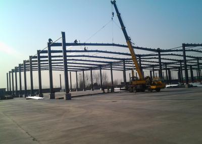 China Prefabricated Steel Frame Buildings / Multi Span Pre Built Large Space Steel Buildings for sale