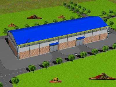 China Standard Size Steel Structure Warehouse / Prefab Steel Structure Shed for sale