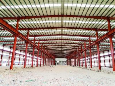 China Große Raum-Baustahl-Lager-Industrie-moderne Logistik-Gebäude zu verkaufen