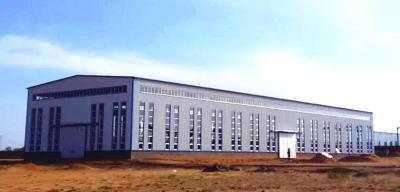 China Light FRP 1.5mm Steel Frame Warehouse With Single Steel Sheet for sale