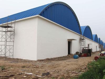 China Construcción curvada taller de la estructura de acero del arco de los edificios del metal del tejado del tejado del arco en venta