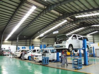 China Car Repair Shops Steel Structure Workshop / Prefab Steel Buildings For Maintenance Workshop for sale