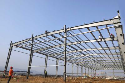 China High Strength Steel Frame Storage Buildings / Prefab Metal Warehouse Building Construction for sale