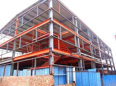 China Multi storey steel frame construction / Multi Layer Steel Warehouse Construction for sale