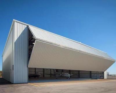 China Temporary Aircraft Hangar Steel Structure Buildings With Lift-Up Door for sale