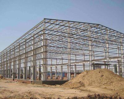 China Industrial Steel Portal Frame Building / Light Steel Construction Sandwich Panel Wall for sale