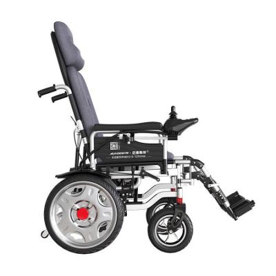 China 130kg Load Medical Care Equipment Folding Electric Horizontal Wheelchair for sale