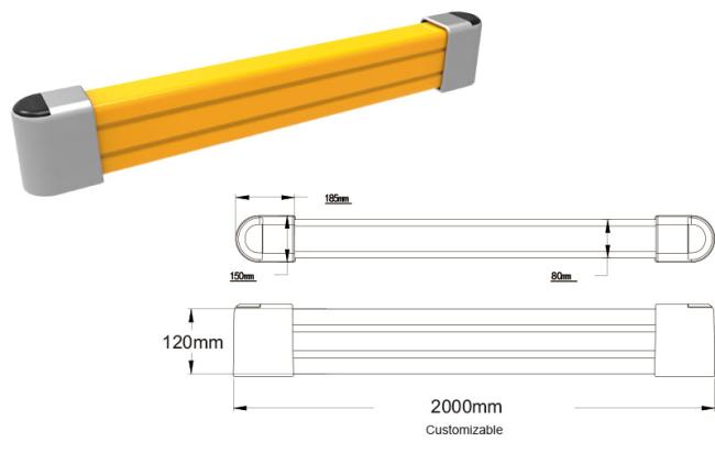 Flexible Pedestrian Barrier Anti-Collision Guardrails Warehouse Safety Barrier Traffic Guardrails