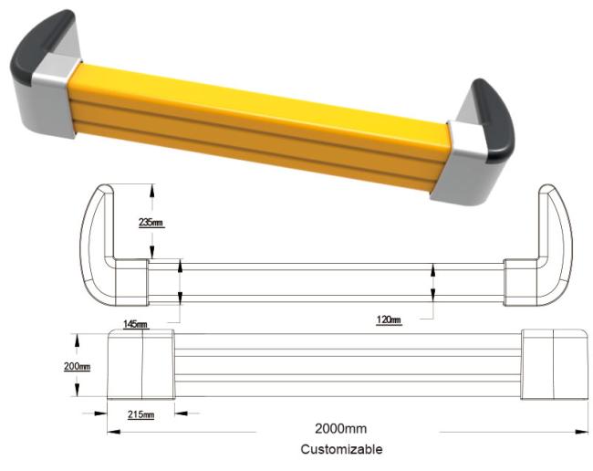 Flexible Pedestrian Barrier Anti-Collision Guardrails Warehouse Safety Barrier Traffic Guardrails