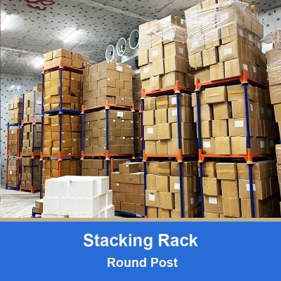 China Round Post Foldable Stacking rack Demountable Stacking rack Stackable Rack for sale