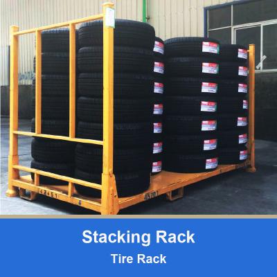 China Foldable Stacking rack Stackable Rack For Tire Warehouse Storage Tire Rack for sale