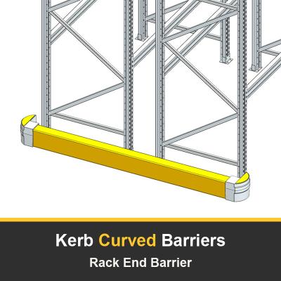 China use StKerb Curved Barriers Rack End Guard Warehoorage Racking upright Protector safety barrier Anti-Collision Guardrails for sale