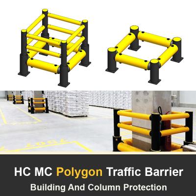 中国 HC MC ポリゴン交通障壁建物直立保護柔軟な衝突防止安全障壁 販売のため