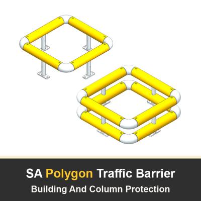 China Barrera del tráfico del polígono del SA, edificio y protección de la columna, barrera de seguridad anticolisión flexible en venta