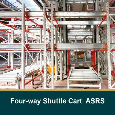 China Four Way Shuttle Cart ASRS Automatic Storage And Retrieval System 4 Way Shuttle Cart for sale